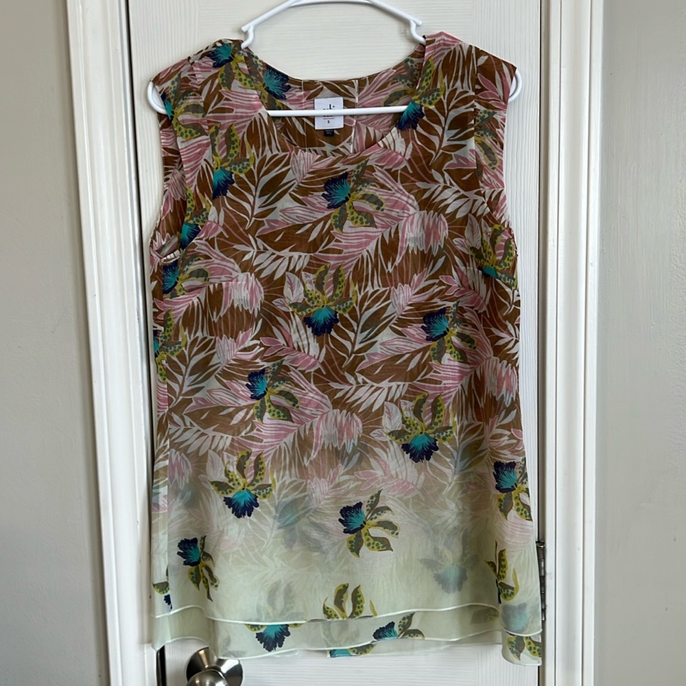 Cabi Style 5216 Parlor Tropical Print Top